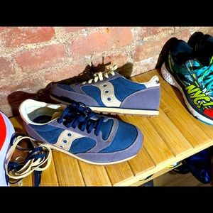 Saucony mens Jazz Low Pro Vegan Sneaker Navy 8.5